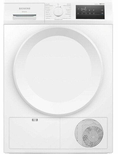 Lämpöpumppukuivausrumpu Siemens WT43HV0EDN, 59.8cm, 8kg, valkoinen