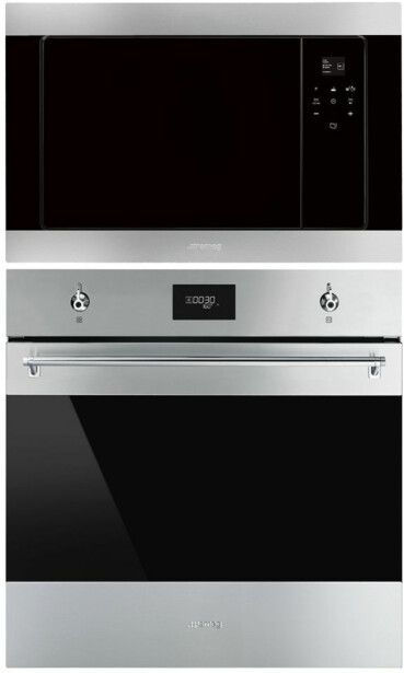 Erillisuuni ja mikroaaltouuni Smeg SF6301TVX FMI320X2, 119.2cm, teräs