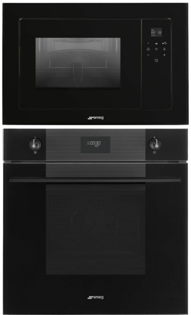 Uuni ja mikroaaltouuni Smeg SF6101TB3 FMI120B3, musta