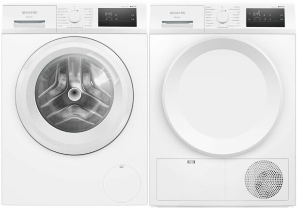Pesukone ja kuivausrumpu Siemens WM14N01LDN WT43HV0EDN, 10/9kg, valkoinen