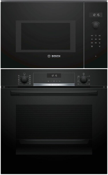 Erillisuuni ja mikroaaltouuni Bosch HBG537FB3-BFL554MB0, 118.8cm, musta