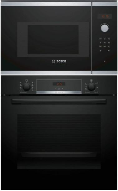 Erillisuuni ja mikroaaltouuni Bosch HBA534BB3-BFL523MS0, 118.8cm, musta