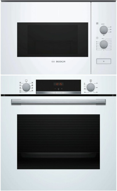 Erillisuuni ja mikroaaltouuni Bosch HBA534BW3-BFL520MW0, 118.8cm, valkoinen
