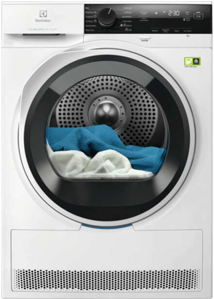 Lämpöpumppukuivausrumpu Electrolux EDI743V95V, 59.6cm, 9kg, valkoinen