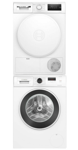 Pesukone ja kuivausrumpu Bosch WGE0240ASN-WTH8300LSN, 9/9kg, valkoinen