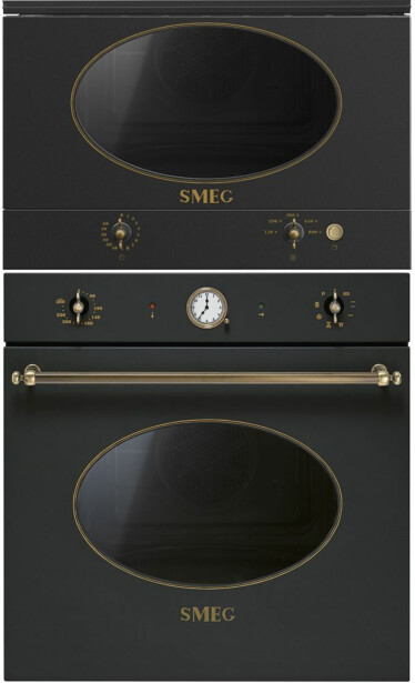 Uuni ja mikroaaltouuni Smeg SFP805AO-MP822NAO, 119.2cm, antrasiitti