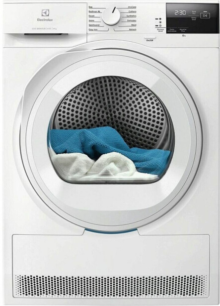 Lämpöpumppukuivausrumpu Electrolux EDI621O85O, 60cm, 8kg, valkoinen