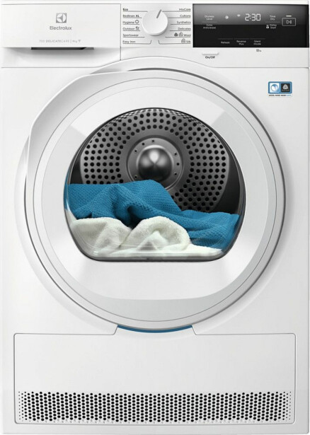 Lämpöpumppukuivausrumpu Electrolux EDI731O95O, 60cm, 9kg, valkoinen