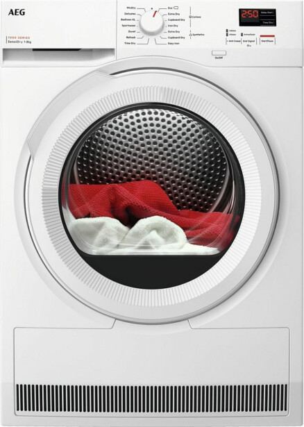 Lämpöpumppukuivausrumpu AEG TR702K84L, 60cm, 8kg, valkoinen