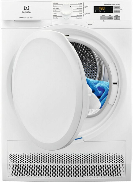 Kuivausrumpu Electrolux EW6C427E1, 60cm, 7kg, valkoinen