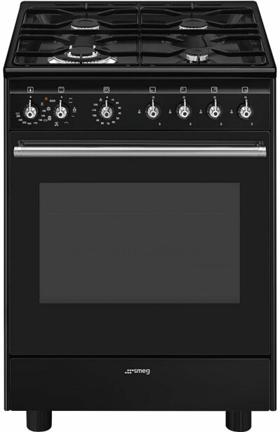 Kaasuliesi Smeg CX61GMBL, musta, 60cm