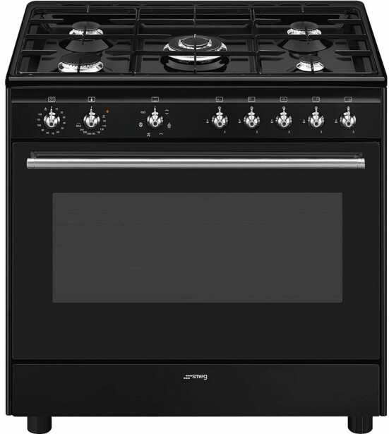 Kaasuliesi Smeg CX91GMBL, musta, 90cm