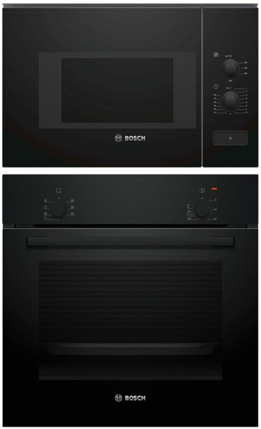 Uuni ja mikroaaltouuni Bosch HBF010BA1-BFL520MB0, 118.8cm, musta