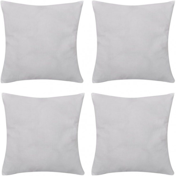 Valkoinen tyynynpäällinen 4 kpl puuvilla 50 x 50 cm_1