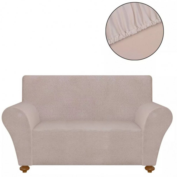 Venyvä sohvan suojapäällinen beige polyesteri_1