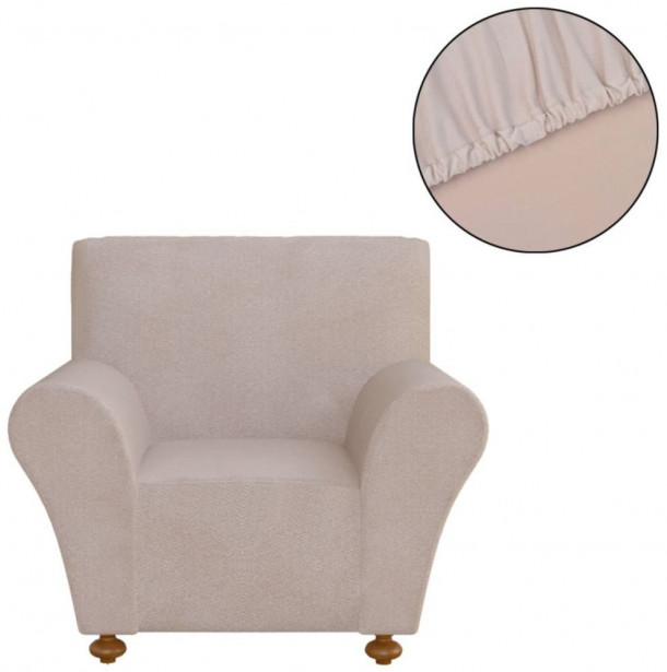 Venyvä sohvan suojapäällinen polyesteri beige_1