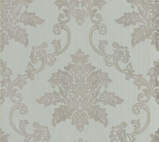 Tapetti 1838 Wallcoverings Hampton, sininen/hopea, 0,52x10,05m