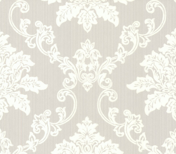 Tapetti 1838 Wallcoverings Hampton, harmaa/valkoinen, 0,52x10,05m