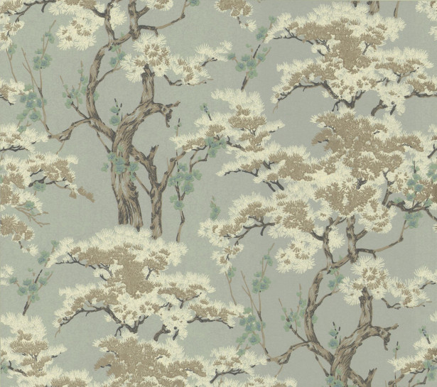 Tapetti 1838 Wallcoverings Harewood, sininen, 0,52x10,05m