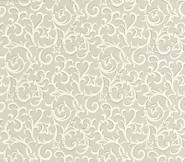 Tapetti 1838 Wallcoverings Brodsworth, harmaa, 0,52x10,05m