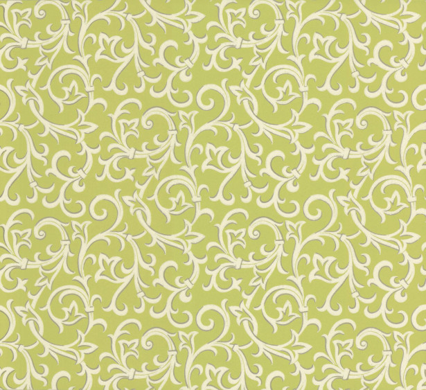 Tapetti 1838 Wallcoverings Brodsworth, vihreä, 0,52x10,05m