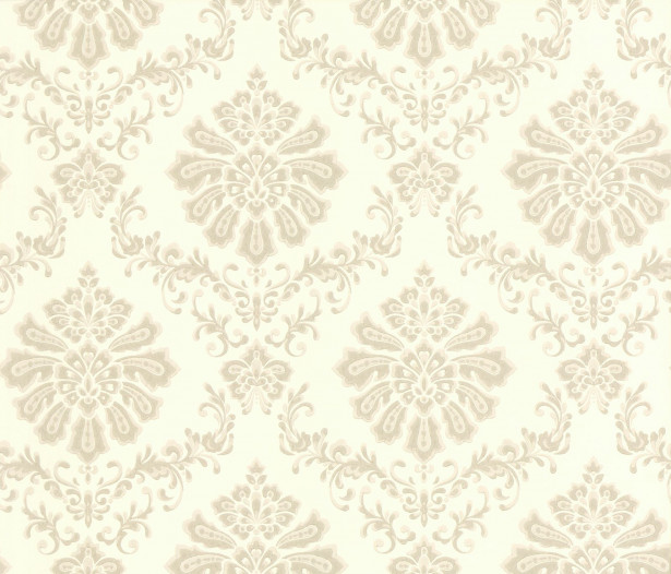 Tapetti 1838 Wallcoverings Broughton, valkoinen/beige, 0,52x10,05m