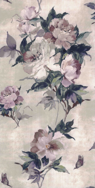 Tapetti 1838 Wallcoverings Madama Butterfly, beige, 0,52x10,05m