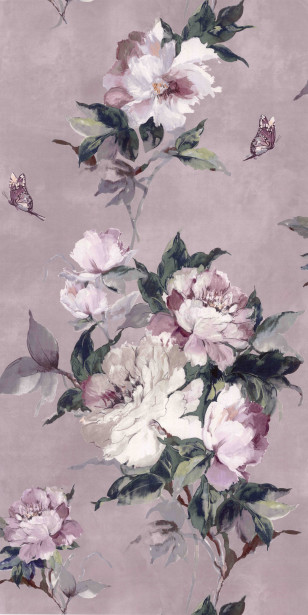 Tapetti 1838 Wallcoverings Madama Butterfly, vaaleanpunainen, 0,52x10,05m
