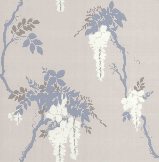 Tapetti 1838 Wallcoverings Leonora, beige/harmaa, 0,52x10,05m