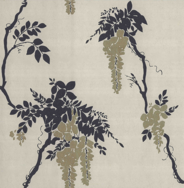 Tapetti 1838 Wallcoverings Leonora, beige/kulta, 0,52x10,05m