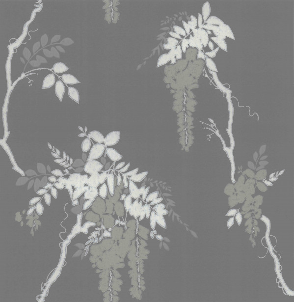 Tapetti 1838 Wallcoverings Leonora, harmaa, 0,52x10,05m