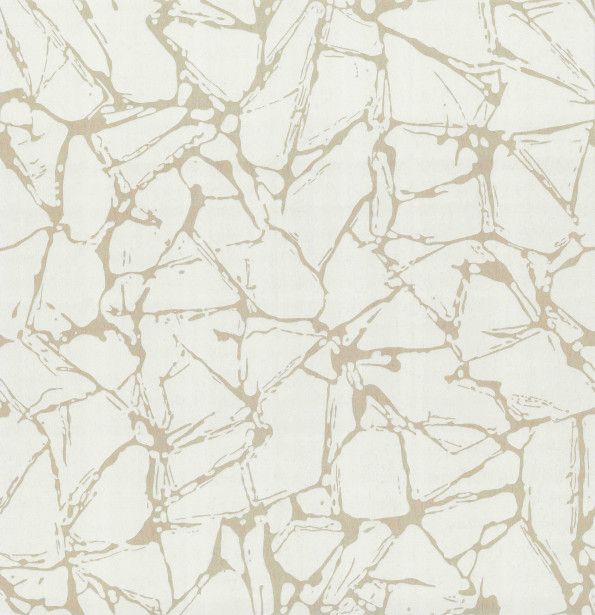 Tapetti 1838 Wallcoverings Glaze, kulta/valkoinen, 0,52x10,05m