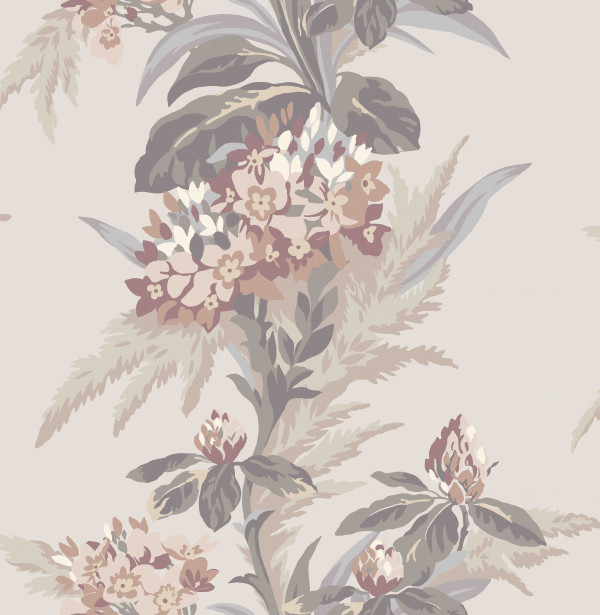 Tapetti 1838 Wallcoverings Aurora, vaaleanpunainen, 0,52x10,05m