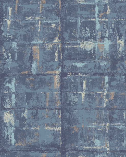 Tapetti 1838 Wallcoverings Patina, sininen, 0,52x10,05m