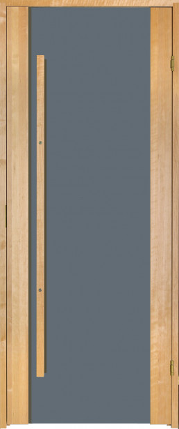 Saunan ovi Prosauna Sarastus, harmaa lasi, 7x19, tervaleppä