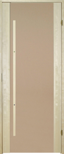 Saunan ovi Prosauna Sarastus, 7x19, pronssin värinen lasi, haapa