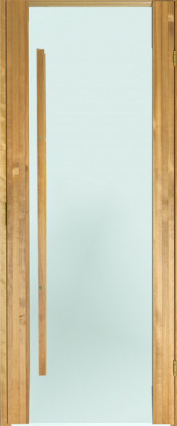 Saunan ovi Prosauna Sarastus, 7x19, etsattu lasi, lämpökäsitelty haapa