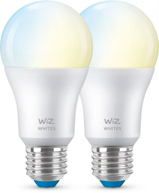 LED-älypolttimo WiZ, Wi-Fi, 2700-6500K, 8W, E27, 2kpl
