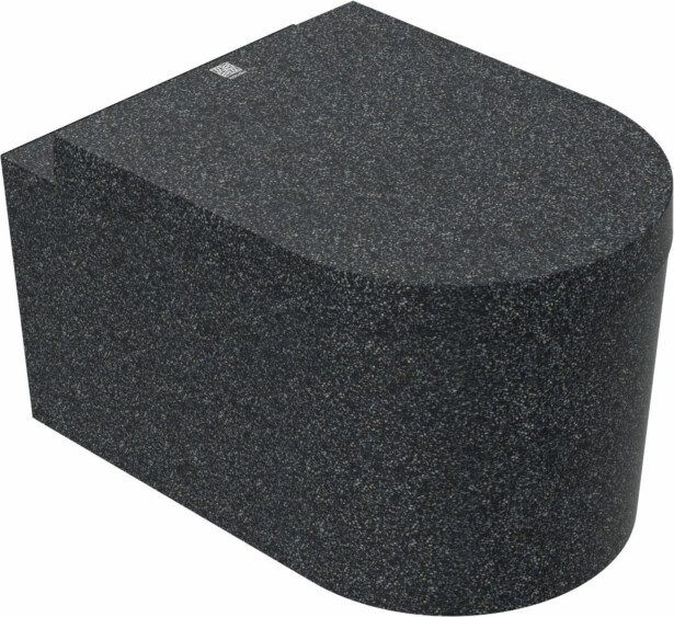 Seinä-WC-istuin Woodio Block Stone, harmaa