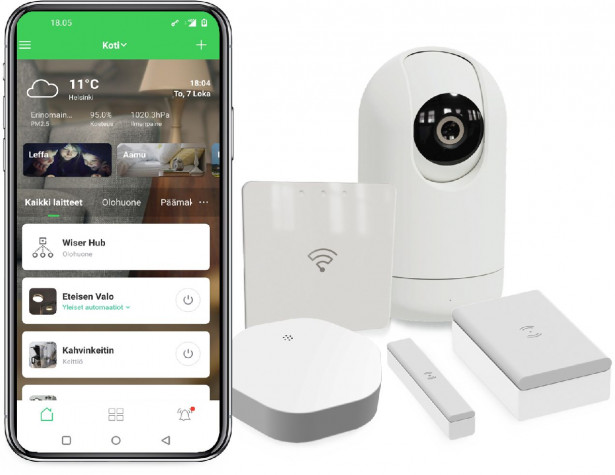 Älykotijärjestelmän aloituspaketti Schneider Electric Wiser 5 osainen