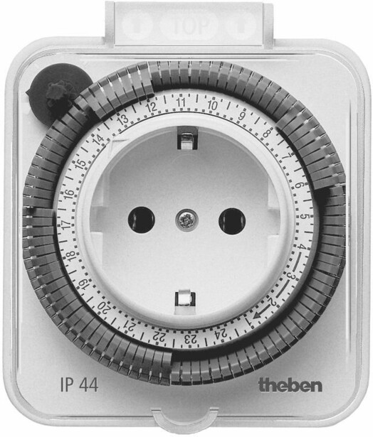 Analoginen välikellokytkinTheben Timer 026, päiväohjelma, IP44, Verkkokaupan poistotuote