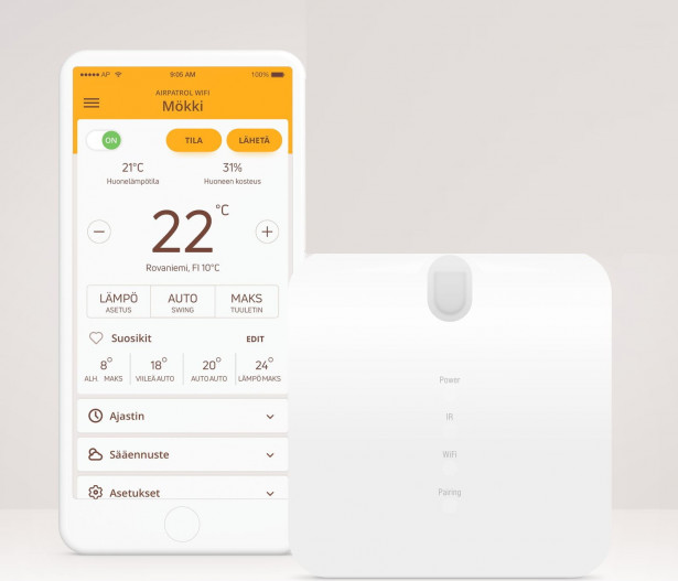 Ilmalämpöpumpun ohjain AirPatrol WiFi