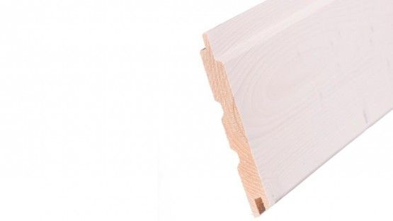 Sisustuspaneeli Aureskoski Aure STP PN Premium, 14x120x3870mm, päätypontattu, kuusi, valkolakattu