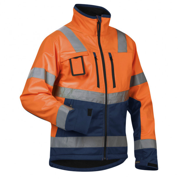 Softshelltakki Blåkläder Highvis 4900, oranssi/mariininsininen