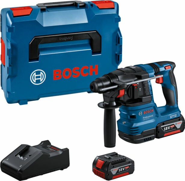 Akkuporavasara Bosch Professional GBH 18V-22, 18V, 2x4.0Ah akuilla + L-Boxx