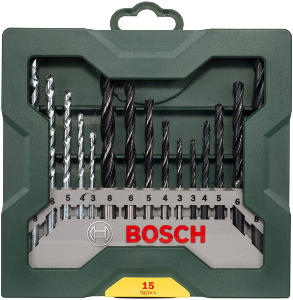 Poranteräsarja Bosch, 15 osaa, puu/kivi/metalli