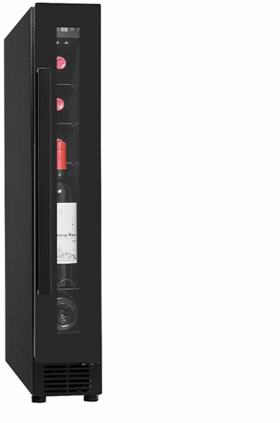 Viinikaappi Cavin Arctic Collection 15S Fullglass Black, integroitava, musta
