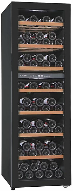 Viinikaappi Cavin Polar Collection 83 Full Glass Black - PCD83FGB, musta