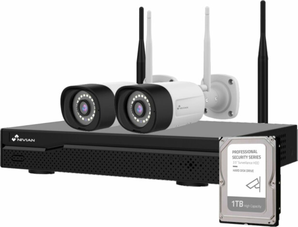 Valvontakamerapaketti Celotron Nivian Professional, 3MP, 2 kameraa, 10 kanavaa, 1Tb