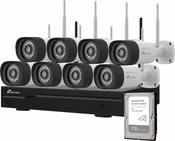 Valvontakamerapaketti Celotron Nivian Professional, 3MP, 8 kameraa, 16 kanavaa, 1Tb